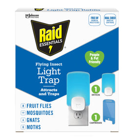 Raid Essentials light trap front view shows compact device ready for any room.
