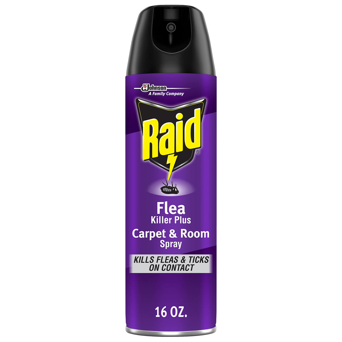 Raid Flea Killer Carpet & Room Spray bottle ready for carpet use