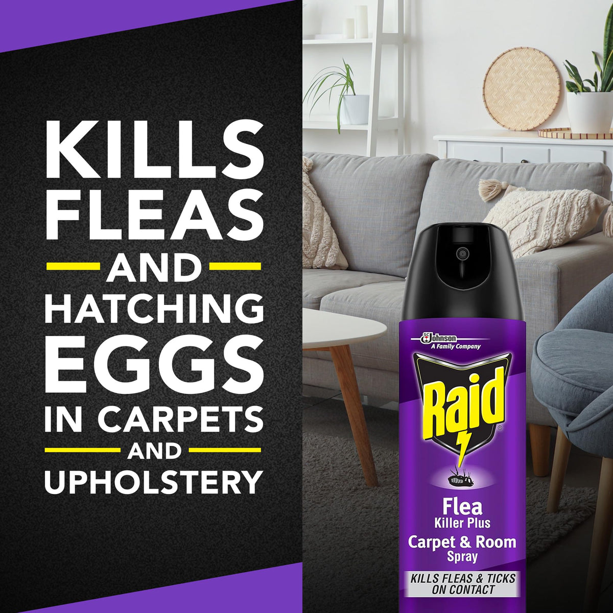 Raid Flea Killer spray nozzle angled for targeted areas