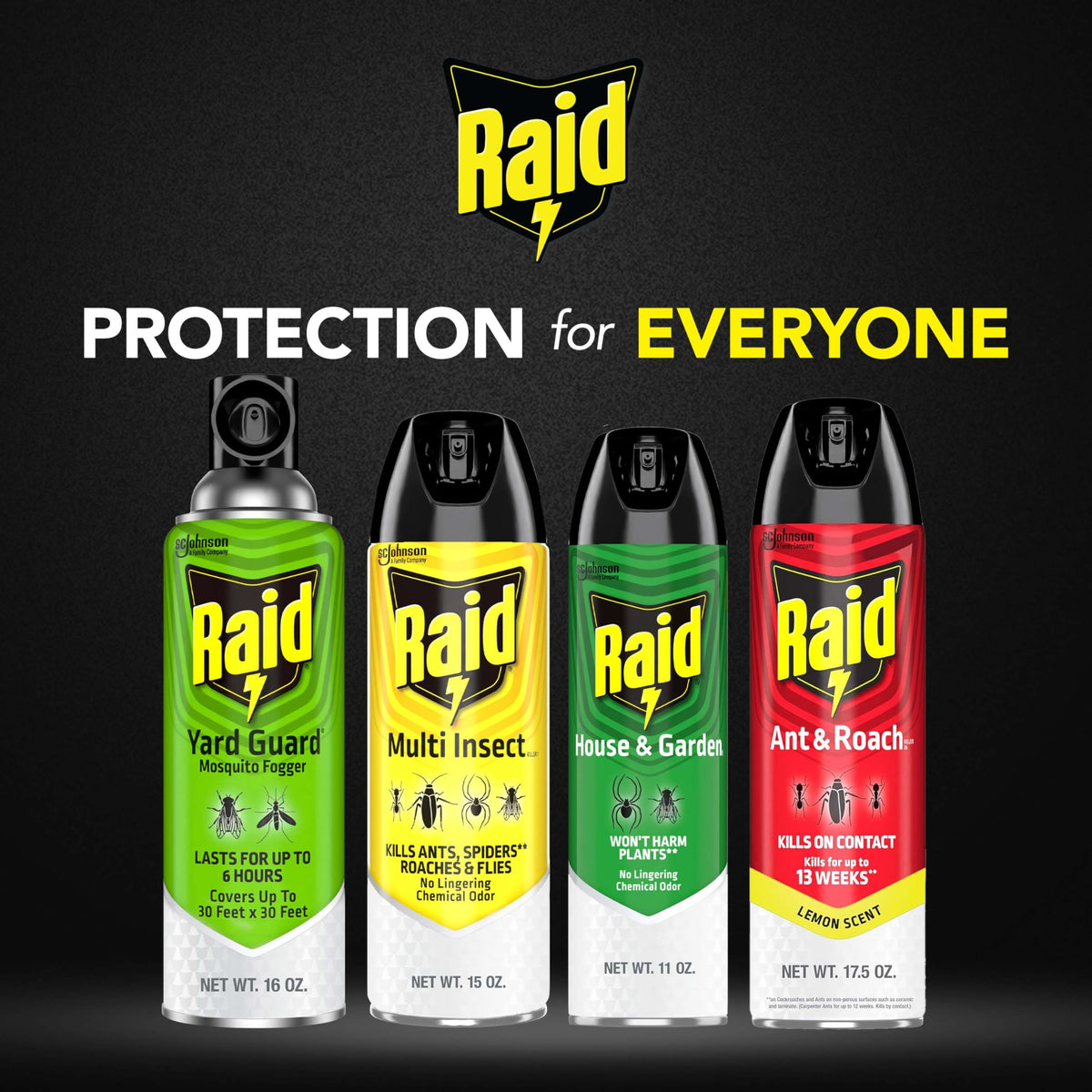 Raid House and Garden Bug Killer mist reaches into garden cracks.
