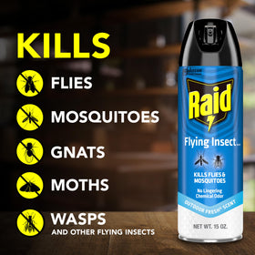 Raid indoor and outdoor use on porch and garage areas.