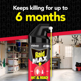 Raid Max-applicator-wand enables reach into tight corners for thorough pest treatment