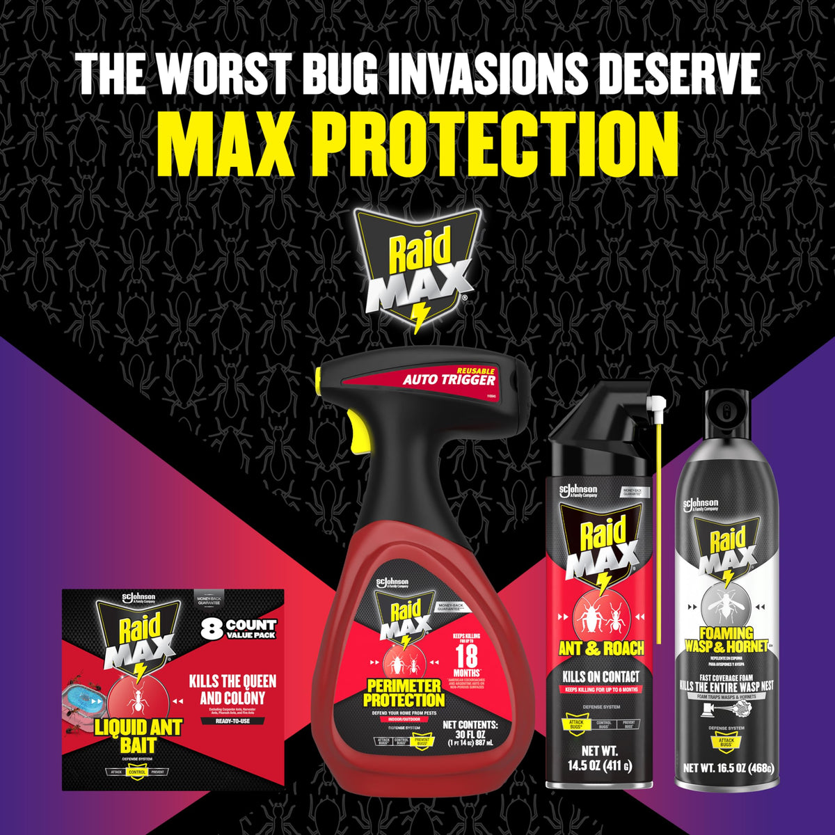 Raid Max Perimeter Protection odor free formula with no oily residue