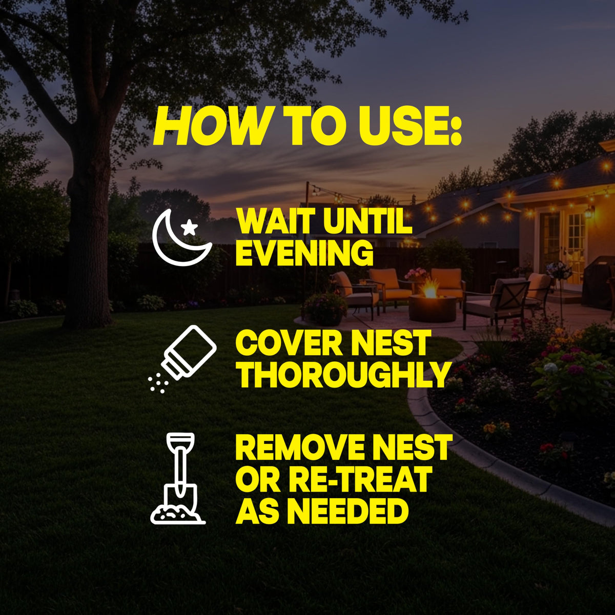 Raid Outdoor Wasp Nest Killer features waterproof dust for outdoor reliability.