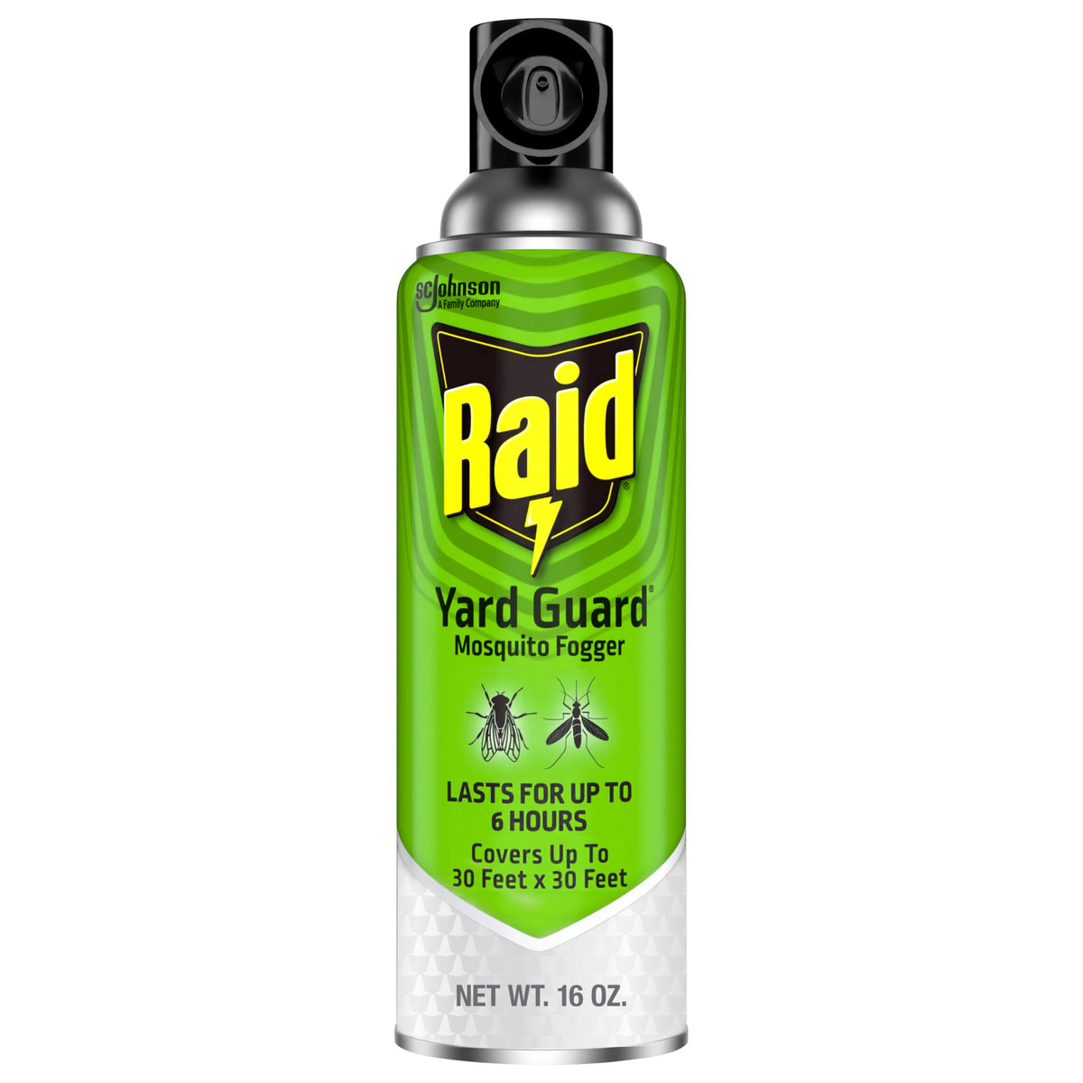 Raid Outdoor Yard Guard Mosquito Fogger packaging for easy storage and setup.