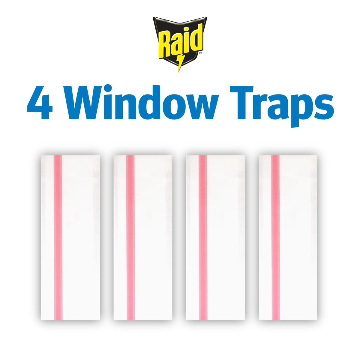 Raid Window Fly Trap close-up reveals pre-baited glue ready to capture.