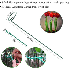 RAIKEDR hoop cage stake shown for neat plant containment.