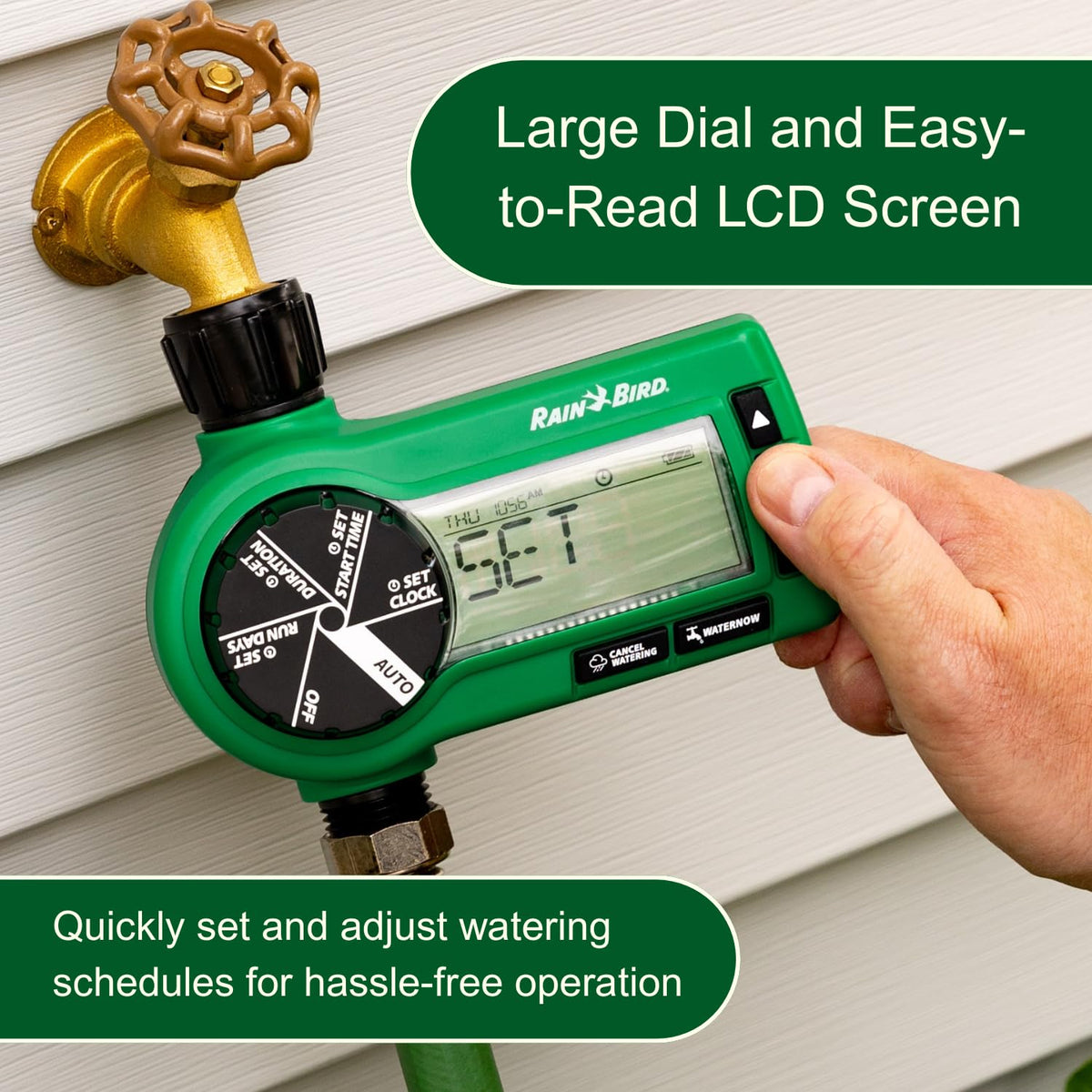 Rain Bird 1ZEHTMR cancel watering as rain delay up to 96 hours.