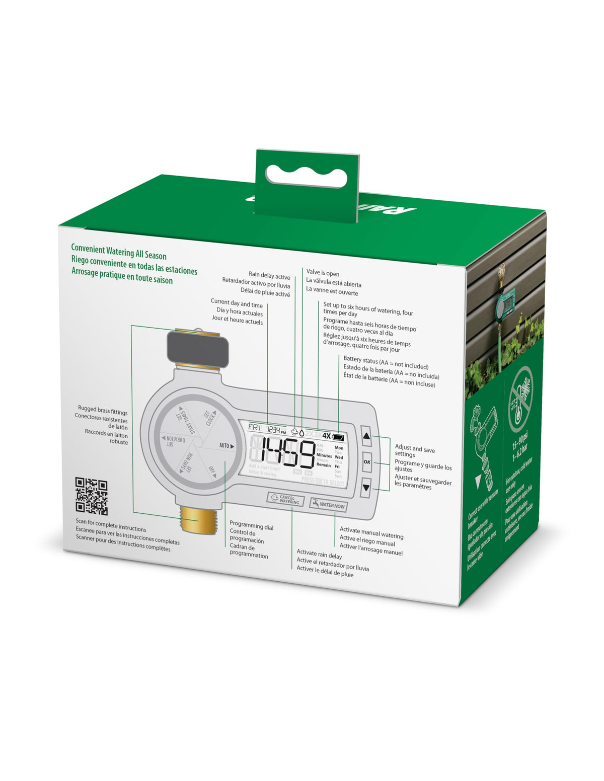 Rain Bird 1ZEHTMRP high-flow timer suitable for multiple sprinklers and emitters.