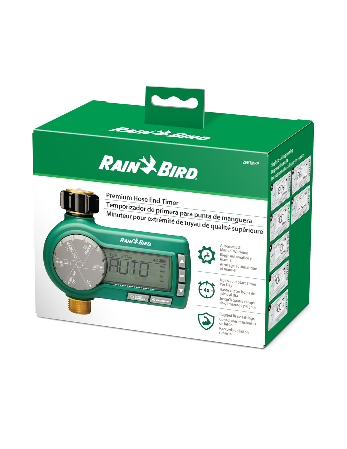 Rain Bird 1ZEHTMRP large readout display helps review cycles at a glance.