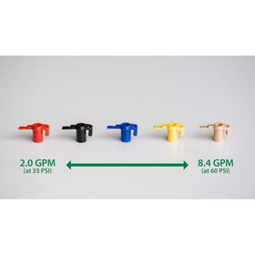 Rain Bird Maxi-Paw tools-free nozzle changes for quick maintenance.