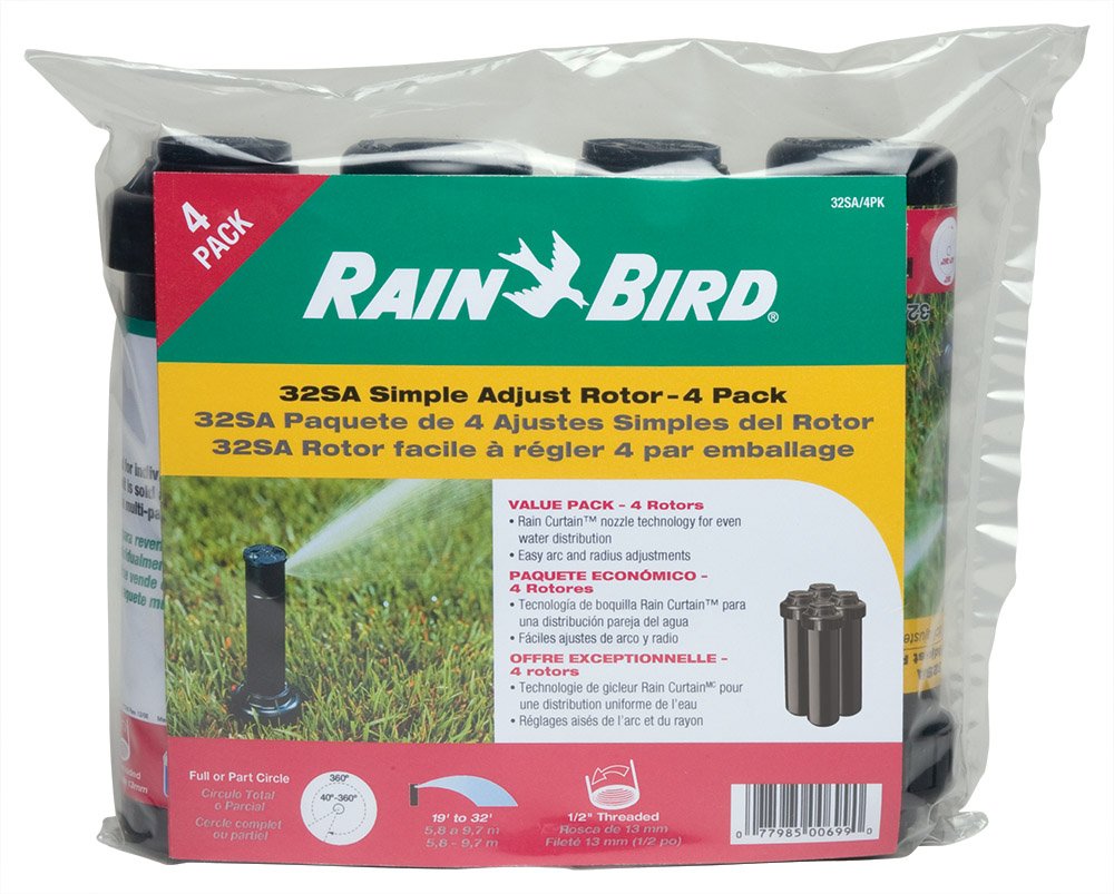 Rain Bird 32SA rotor arc check while watering.