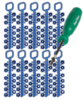 Rain Bird 5000 nozzle tree close-up with 10° and 25° patterns for even turf coverage.