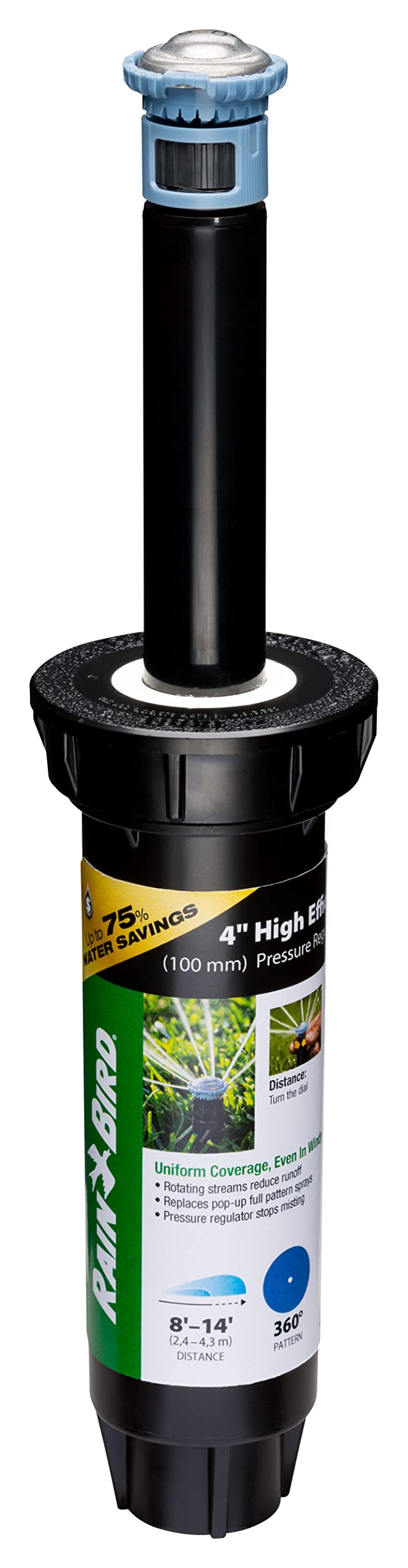 Rain Bird 8SAFPROPR PRS sprinkler head delivers 360° coverage for uniform irrigation.