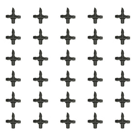 Rain Bird BT25/30PSX barbed tee fitting for 1/4in tubing enables versatile irrigation layouts.