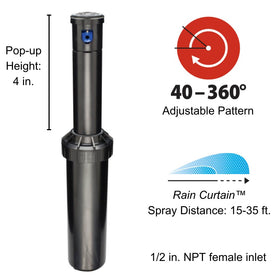 CP350012PK nozzle tree with Rain Curtain nozzles for consistent distribution.