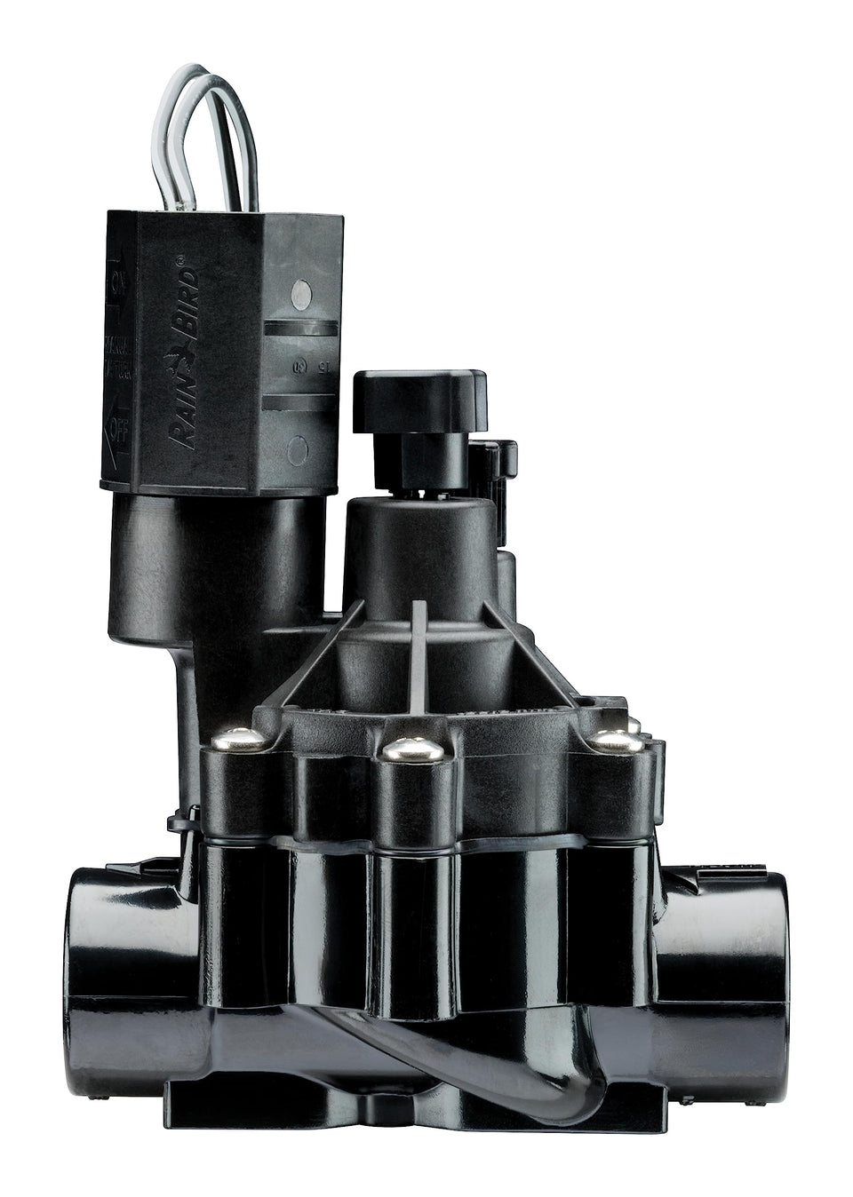 Rain Bird CPF075 flow-control knob enables precise irrigation with reduced misting.