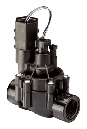 Rain Bird CPF100 flow-control knob close-up for precise zone watering and reduced mist.