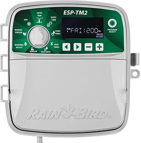 Rain Bird ESP-TM2 outdoor installation enabling WiFi upgrade access.