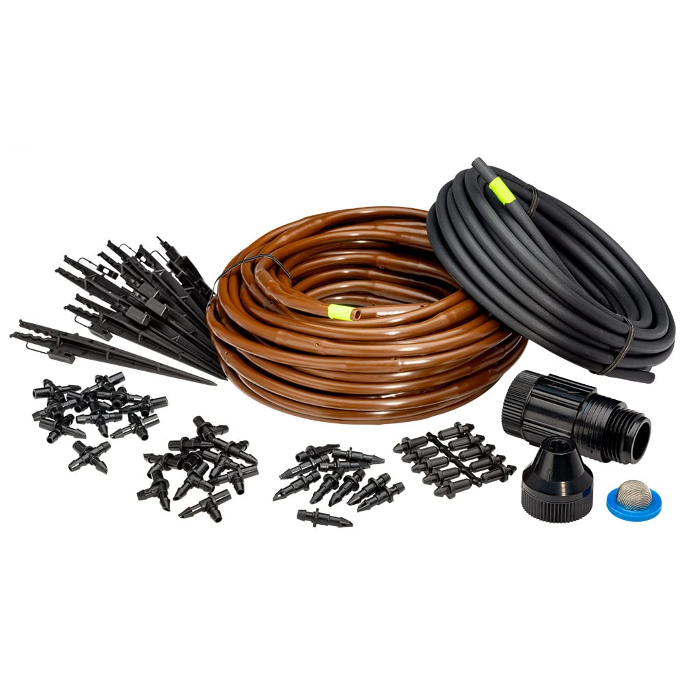 Rain Bird GardenKit drip irrigation kit assembly for raised beds enables efficient watering.