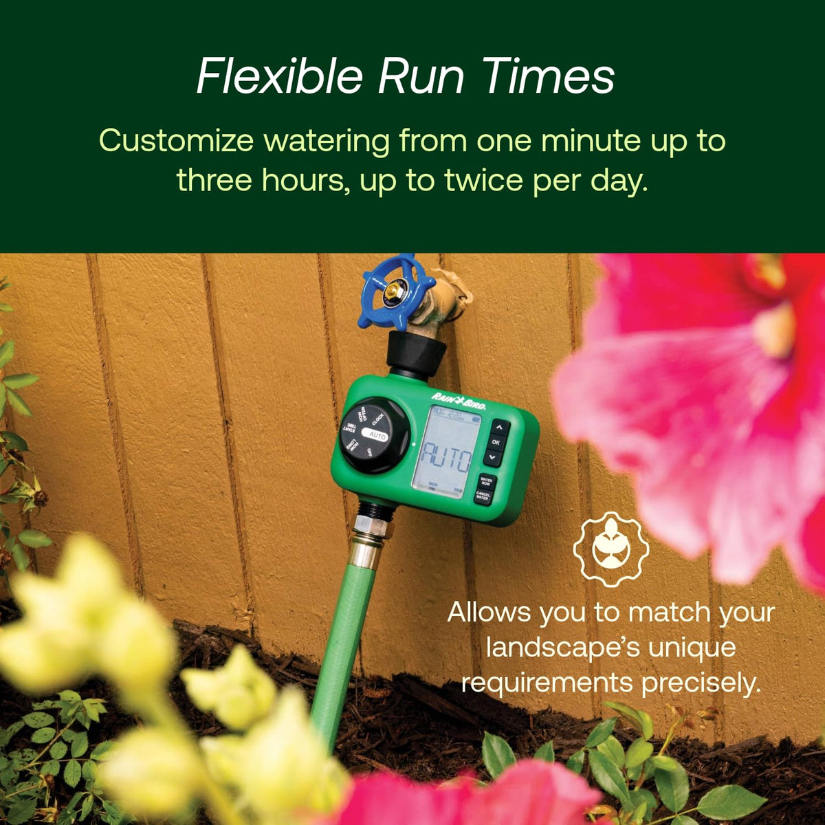 Rain Bird HET200 manual watering mode activates up to 72 hours