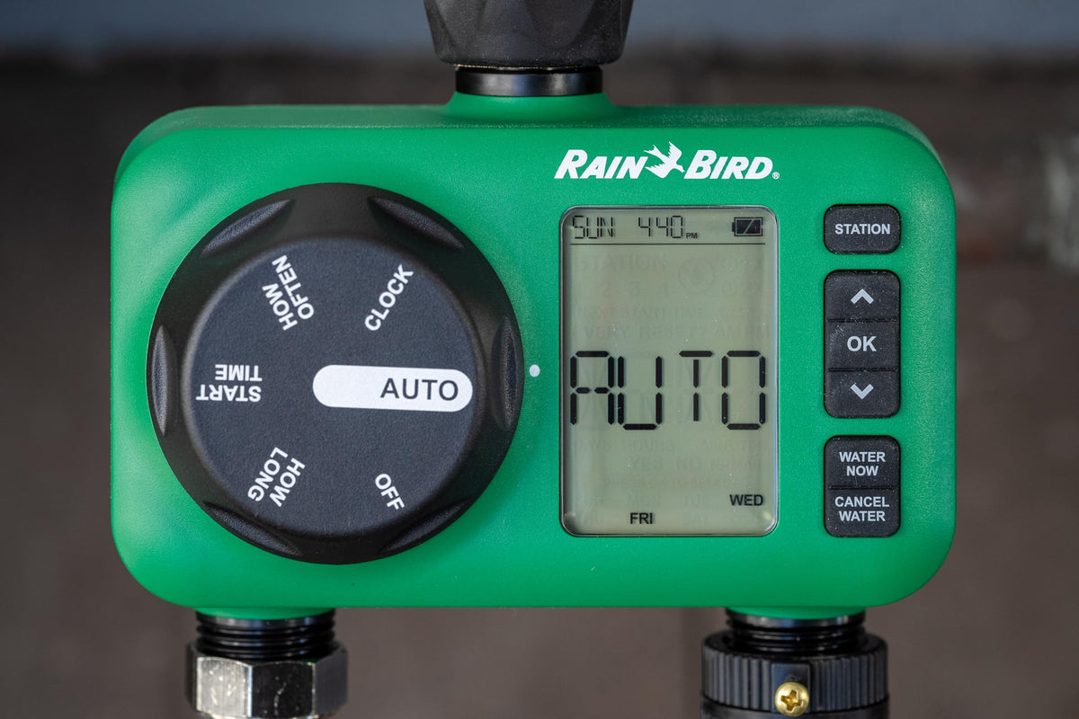 Rain Bird HET200 weather-ready timer withstands sun and weather