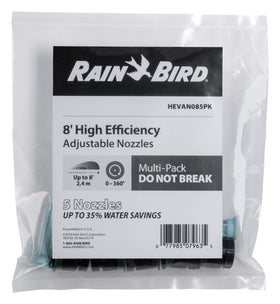 Rain Bird HEVAN085PK adjustment collar demonstrates full pattern control.