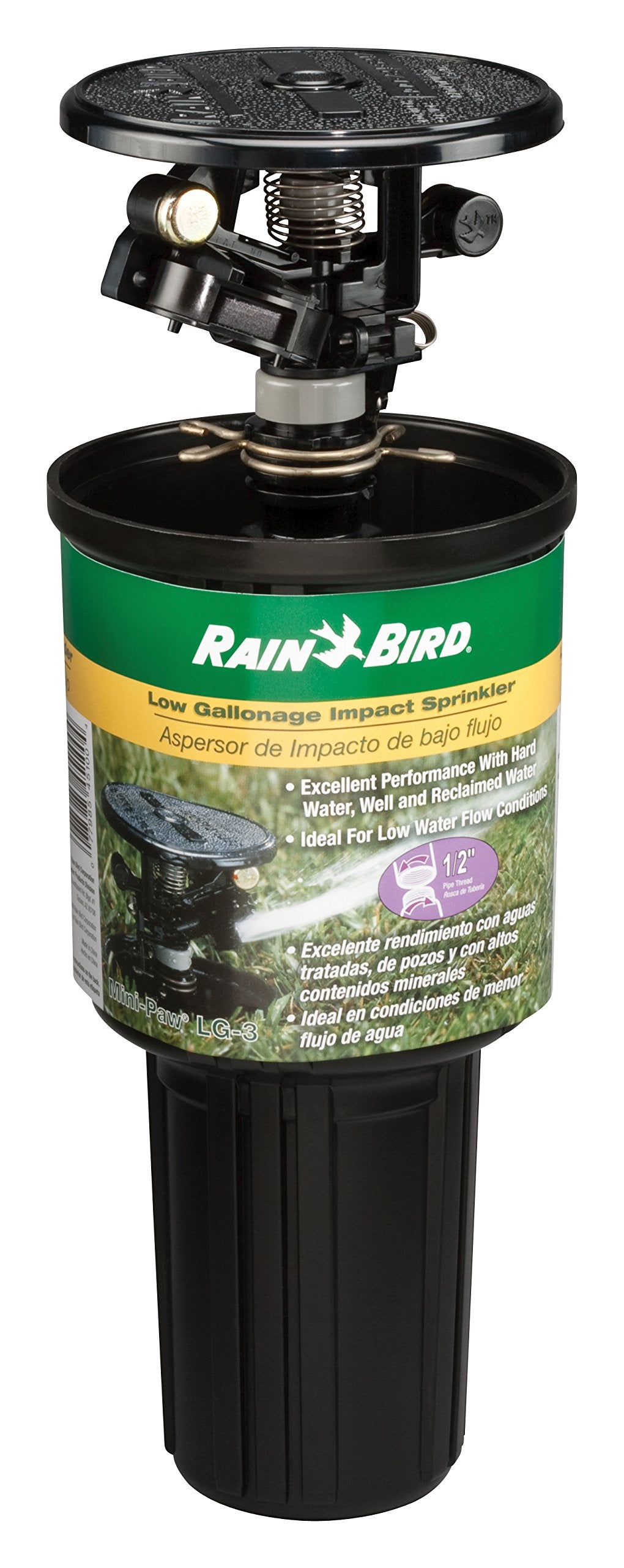 Rain Bird LG-3 pop-up sprinkler assembly waters lawns efficiently