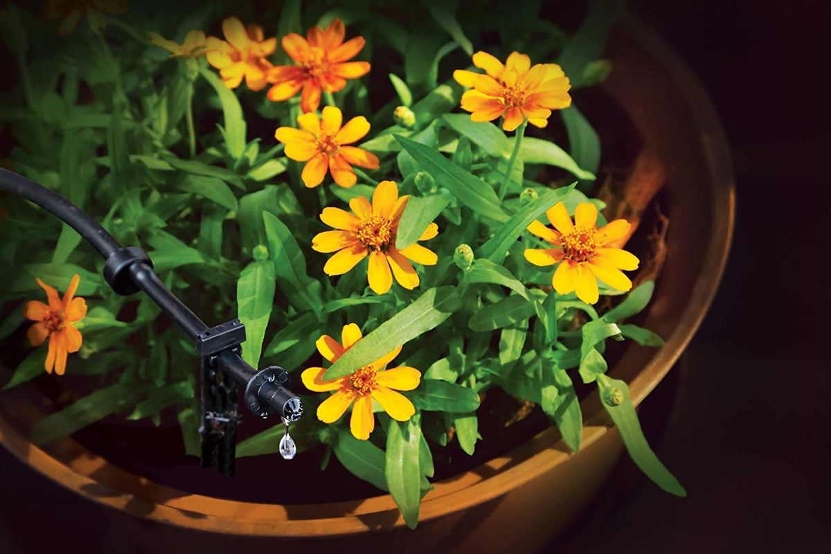 Rain Bird PatioKit mounting clips secure tubing along surfaces for neat irrigation.