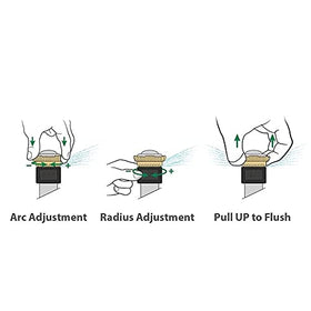 Rain Bird R-VAN includes a manual flush feature to keep nozzles clear of debris.