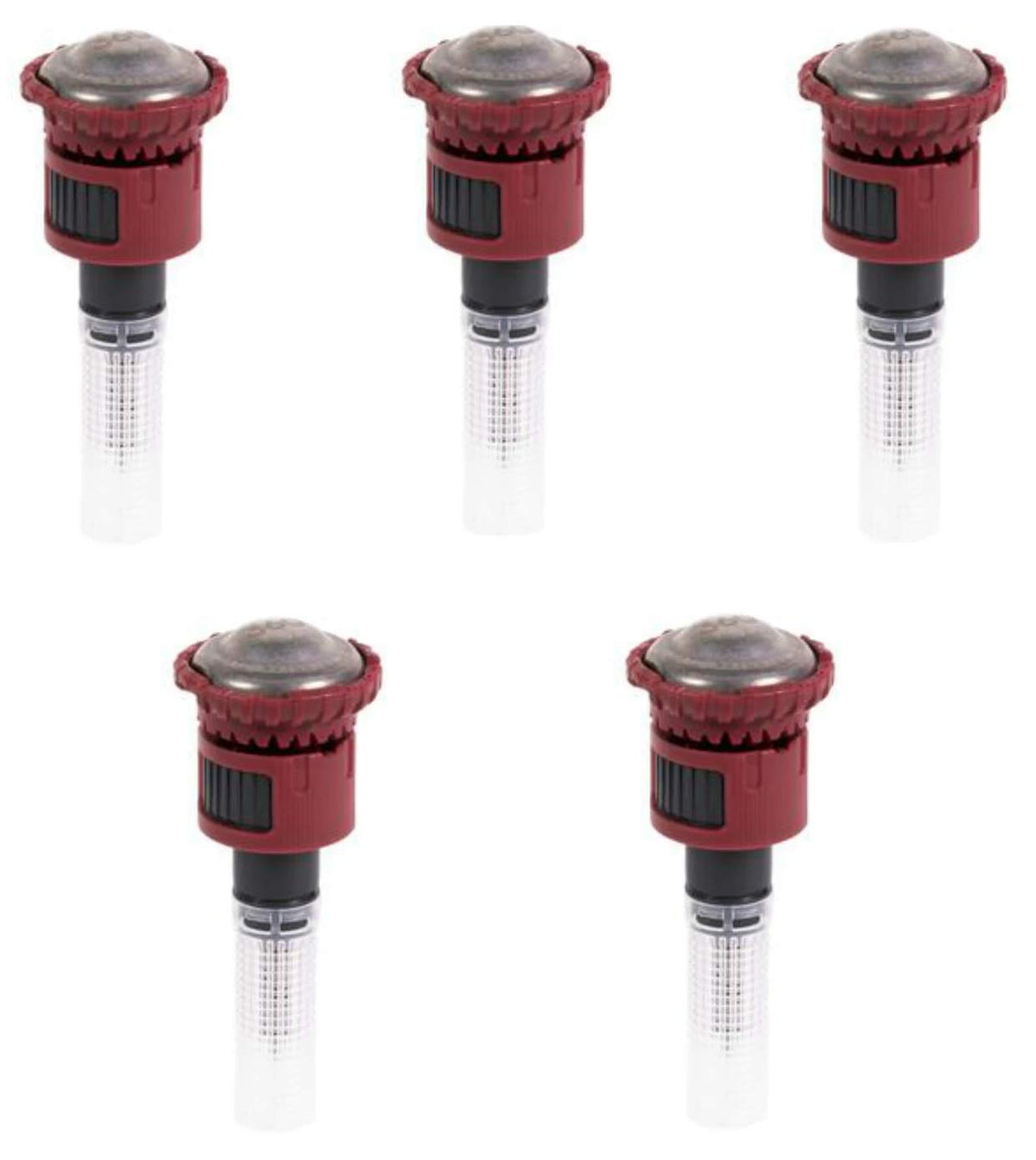 Rain Bird R-VAN24 360-degree rotary nozzle in a 5-pack for wind-resistant irrigation.