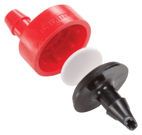 Rain Bird SW20-30PS emitter demonstrates uniform flow along tubing for even irrigation.