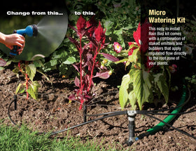 Rain Bird SWDMSPKIT 2.0 GPH emitter supports larger shrubs and containers.