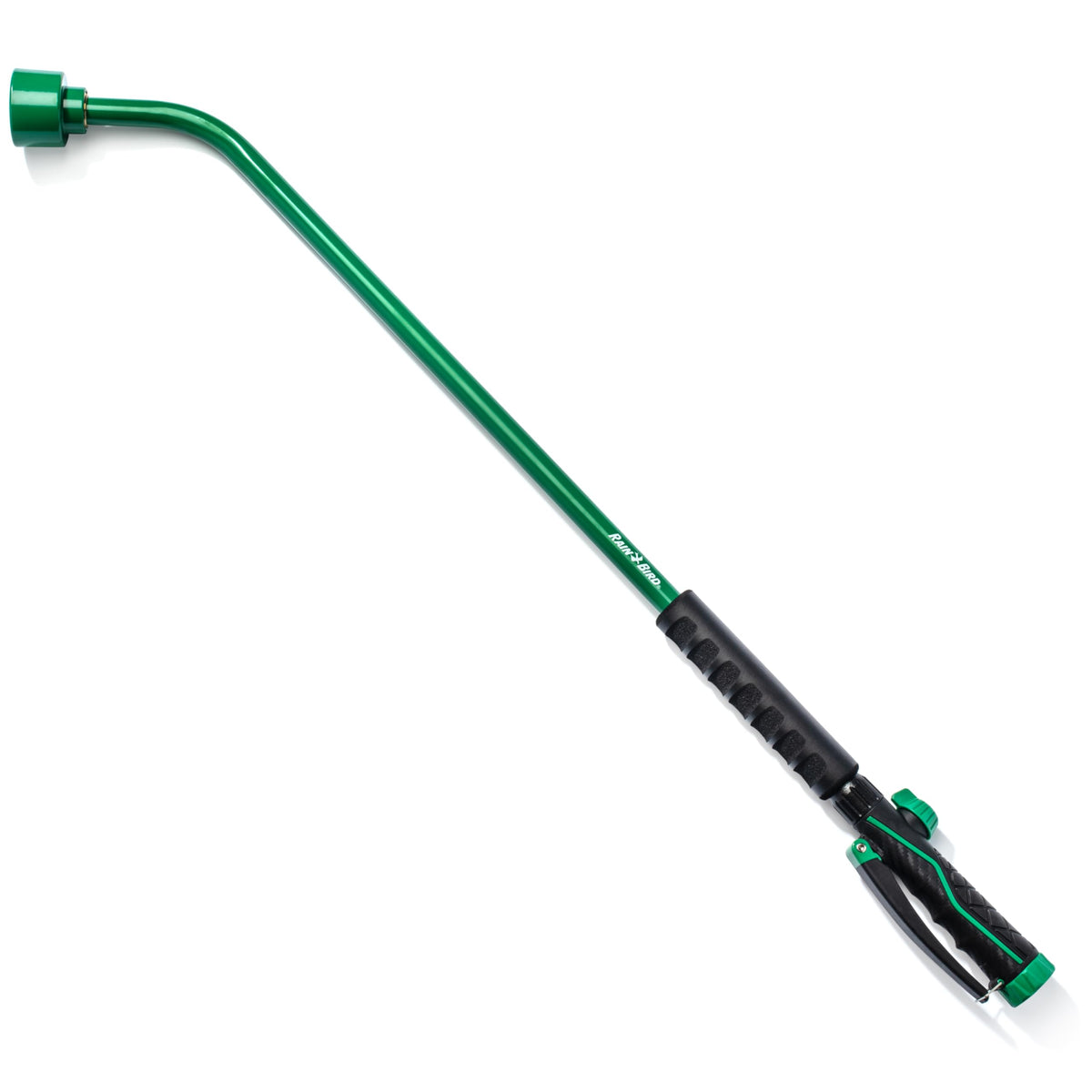 Rain Bird TRNZLWAND36 carbon fiber texture finish improves grip during longer watering tasks.