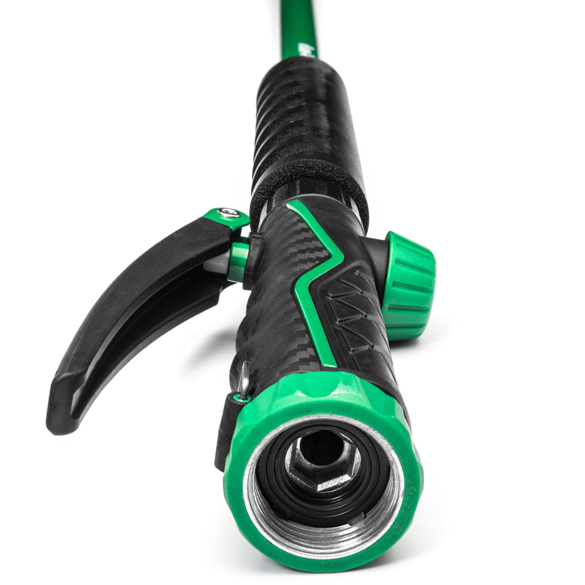Rain Bird TRNZLWAND36 trigger lock keeps water flowing hands-free when needed.