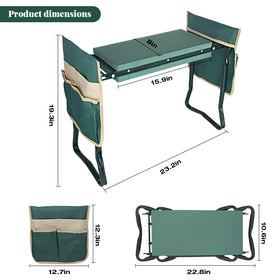 Rain Spirit heavy-duty kneeler frame provides stable support on uneven ground