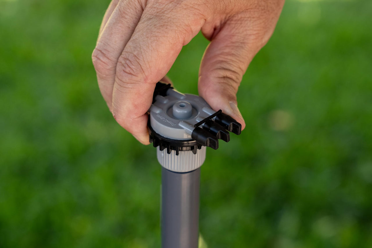 Rain Bird MANIFRE6S installation with riser showing 40 psi capability
