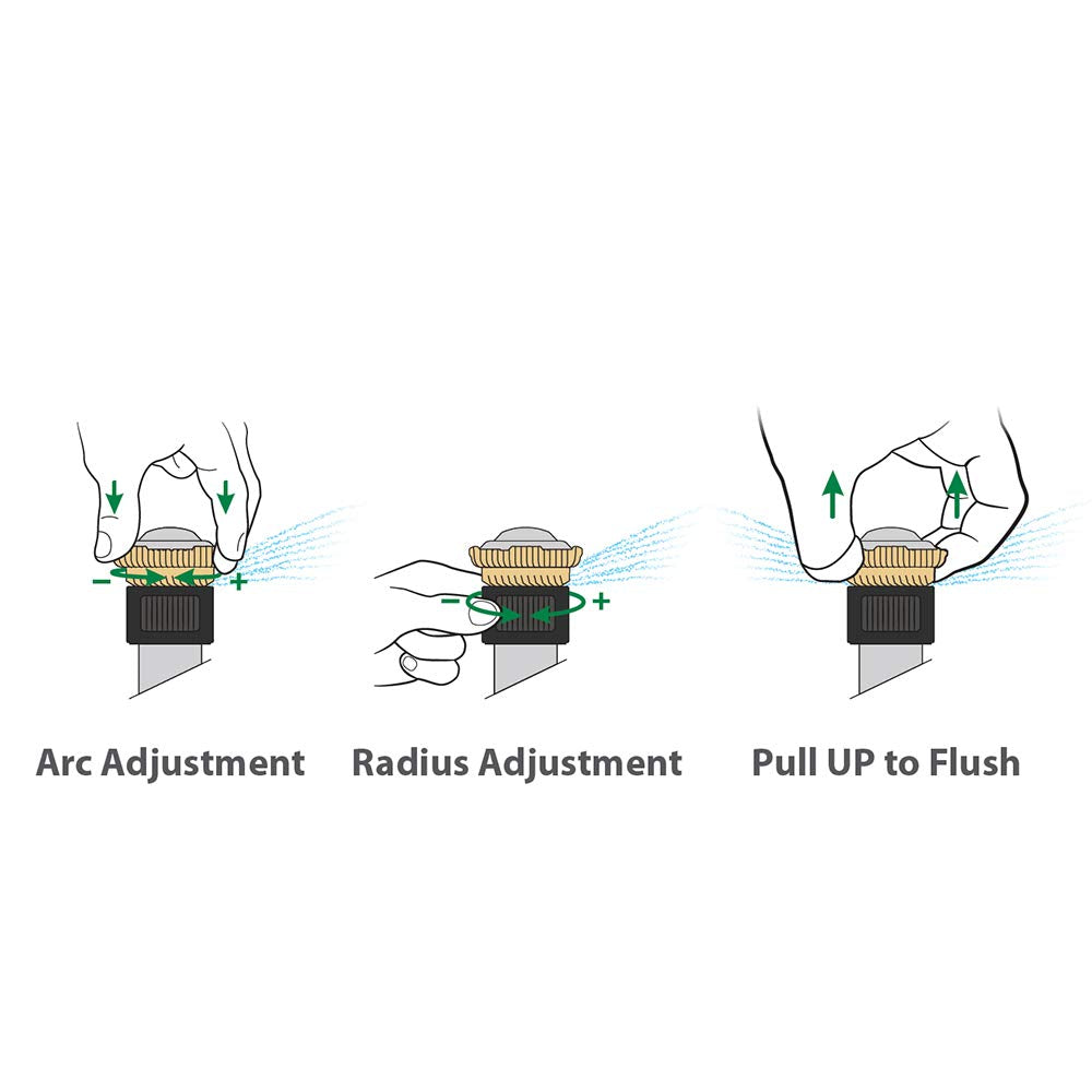 Rainbird R-VAN14-360 nozzle dirt flush keeps sprayer clean for reliable spray.