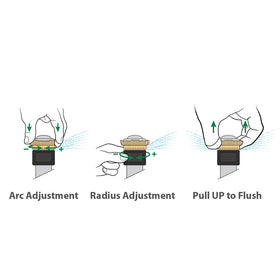 Rainbird R-VAN14-360 nozzle dirt flush keeps sprayer clean for reliable spray.