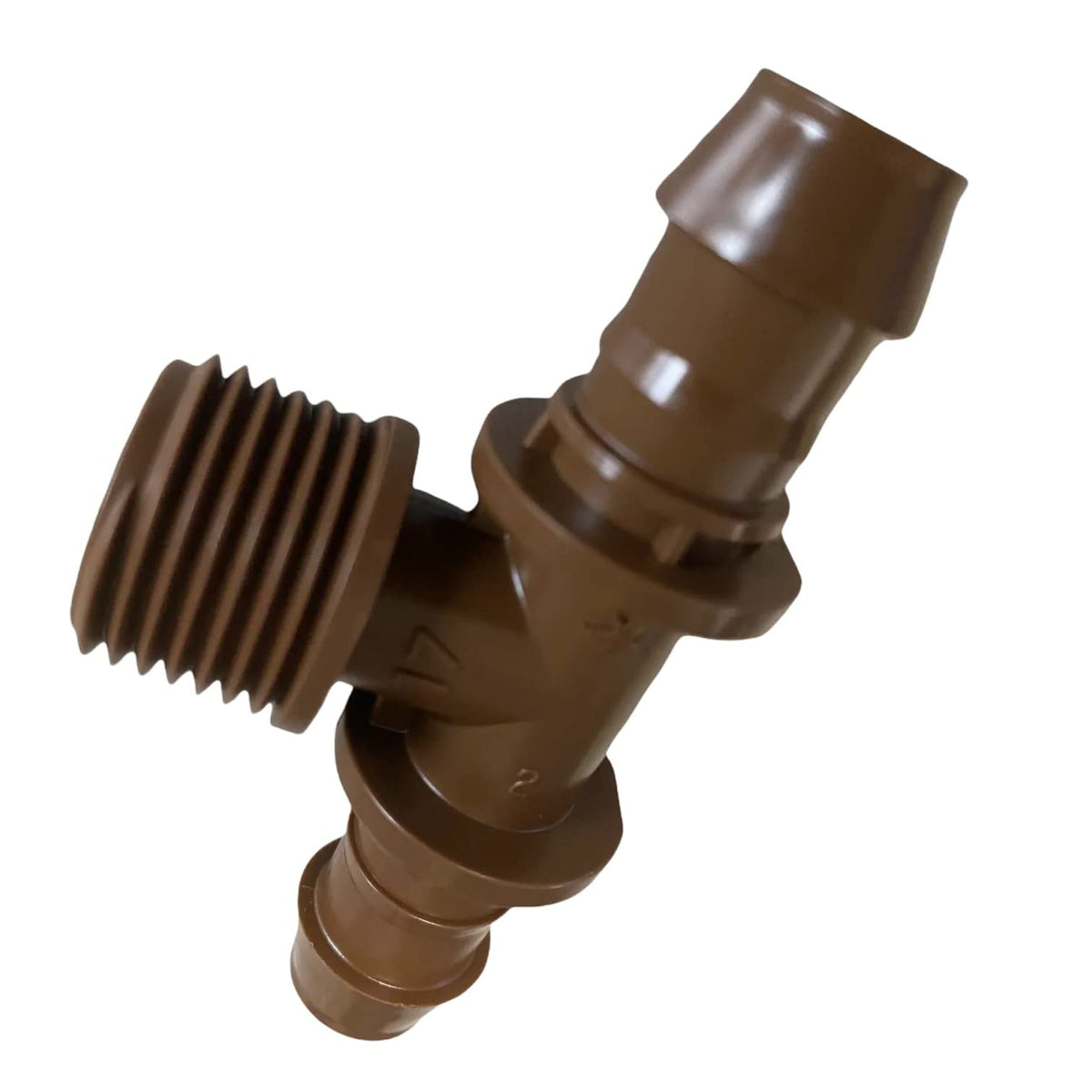 Close-up of 17 mm barbed tubing connected to XF Series.