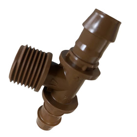 Close-up of 17 mm barbed tubing connected to XF Series.