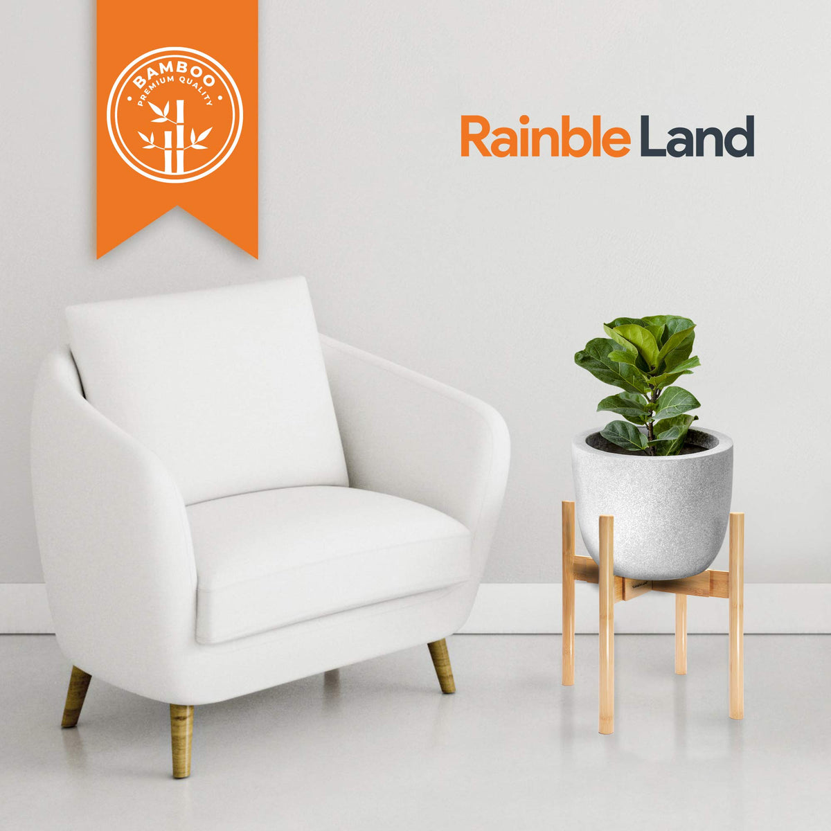 RAINBLELAND plant stand adjustable width up to 12 inches for plant fit