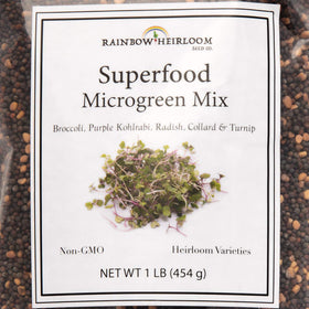 Rainbow Heirloom Seed Co. Collard sprouts deliver sturdy greens for nutrient-rich microgreens.