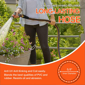 RainBro Flexibility Hose kink-free design supports tangle-free garden watering.