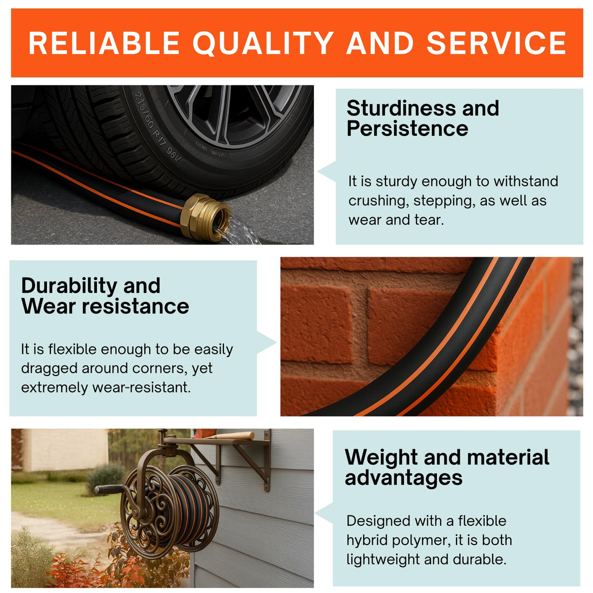 RainBro Flexibility Hose storage-friendly design for sheds and garages.