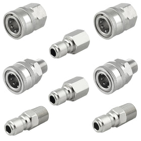 Raincovo 8-piece quick connect adapter set for fast pressure washer hookups