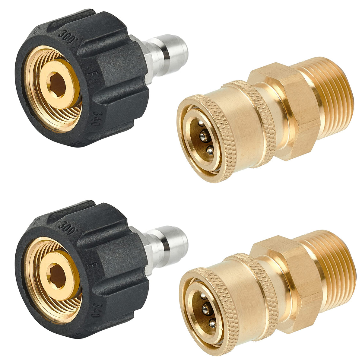 Raincovo brass quick-connect adapters enable fast, tool-free connections.