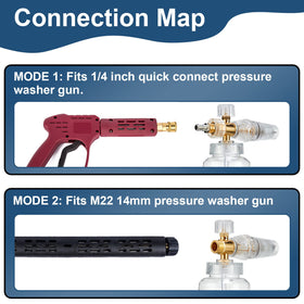 Raincovo foam cannon adjustable nozzle controls spray pattern and foam thickness