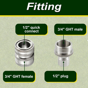Raincovo garden hose assembly setup illustrates versatile compatibility with various hoses.