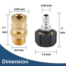 Raincovo high-psi brass adapter supports up to 4500 PSI with reliable seals.